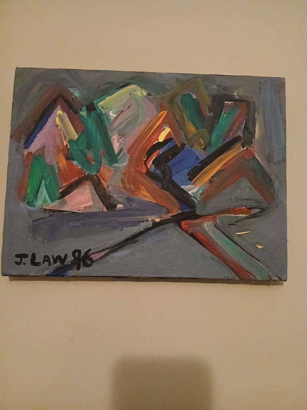 "Memory Years" Acrylic Painting in Multicolor